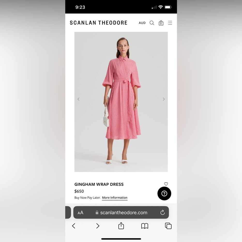 Scalan Theodore Gingham wrap dress